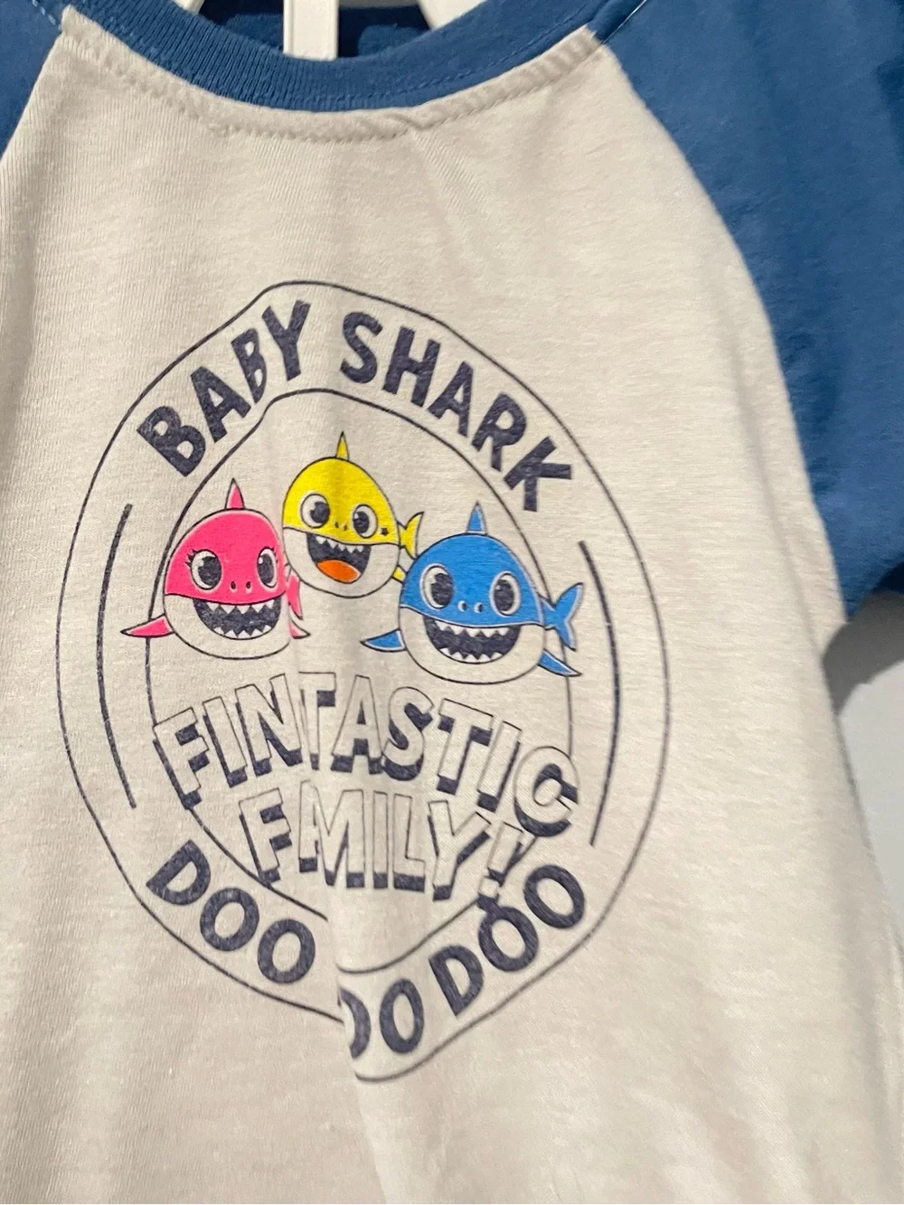 Baby Shark Two-Piece Pajama Set - Blue & White | Size 24M